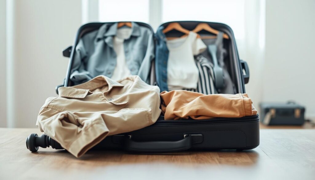 Préparation de valise pour les vacances